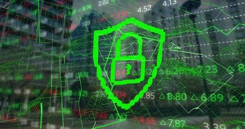 Cybersecurity Shield Over Financial Digital Network - Download Free Stock Images Pikwizard.com