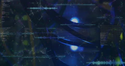 Abstract Digital Code and Connections Overlay Concept