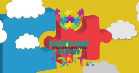 Colorful Puzzle Pieces Highlight Earth Day for Climate Awareness