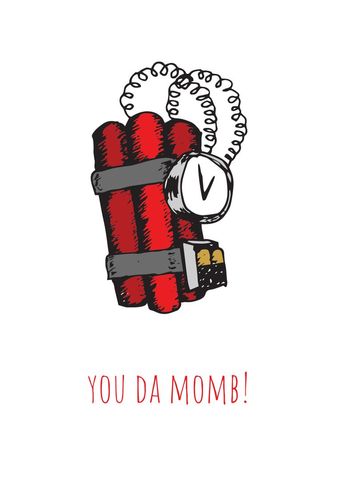 playful dynamite card celebrating mother's day humor - Download Free Stock Templates Pikwizard.com