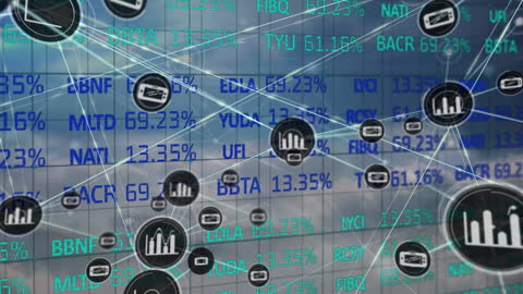 Global Financial Data Analytics and Networking Concept
