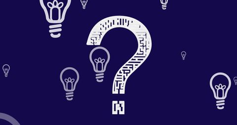 Creative Question Mark with Light Bulbs on Dark Background - Download Free Stock Images Pikwizard.com