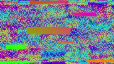 Colorful Digital Static with Animated Bar Movement