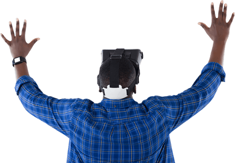 Transparent Man Enjoying Virtual Reality Technology - Download Free Stock Videos Pikwizard.com