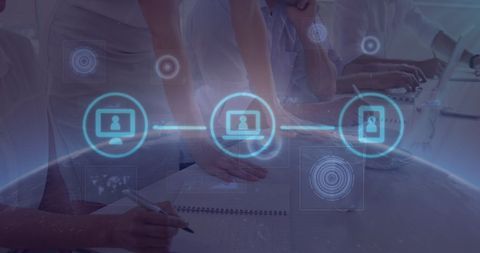business networking technology concept with connections - Download Free Stock Images Pikwizard.com