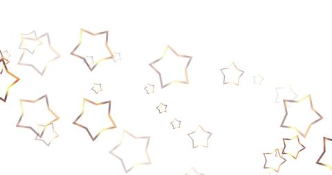 Falling Stars with Elegant Glow on White Background
