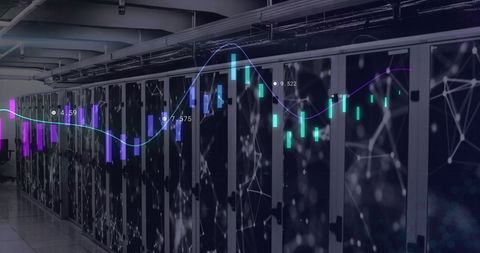 Data Analytics and Financial Technology in Modern Server Room - Download Free Stock Images Pikwizard.com