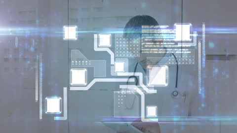 Digital Health Data Concept with Doctor Using Tablet Technology