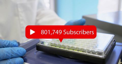 Research lab success: subscriber milestone in science community