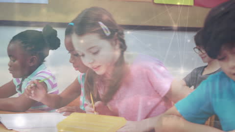 Children Engaging in a Tech-Integrated Classroom Environment