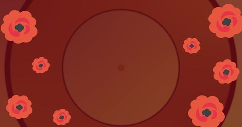 Abstract Floral Design Featuring Red Flowers on Warm Gradient Background - Download Free Stock Images Pikwizard.com