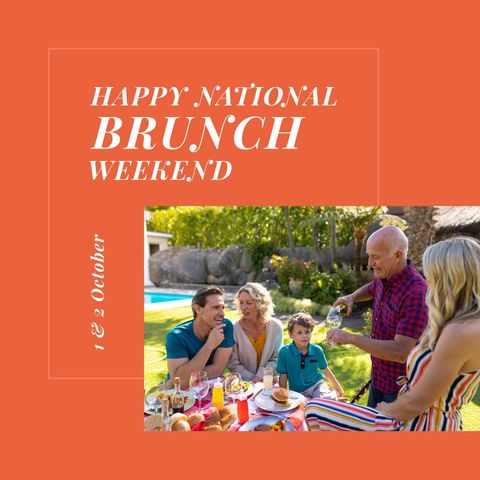 happy family outdoor brunch celebration national weekend ad - Download Free Stock Templates Pikwizard.com