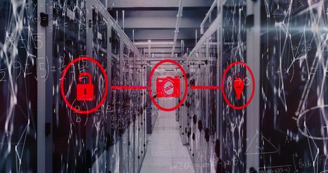 Data Security in a Futuristic Server Room - Download Free Stock Images Pikwizard.com