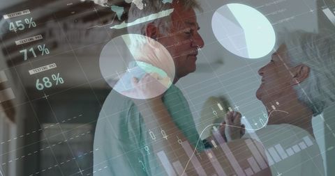 Senior Couple Embracing Financial Harmony