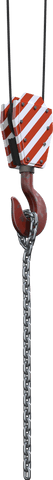 industrial silver chain hanging on red hook pulley isolated on transparent background - Download Free Stock Videos Pikwizard.com