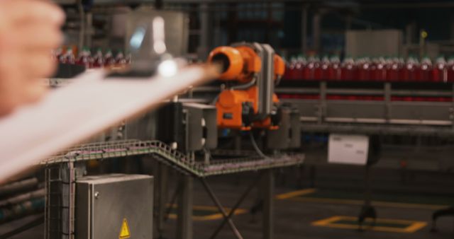 Engineer Monitoring Automated Production Line in Beverage Factory - Download Free Stock Images Pikwizard.com