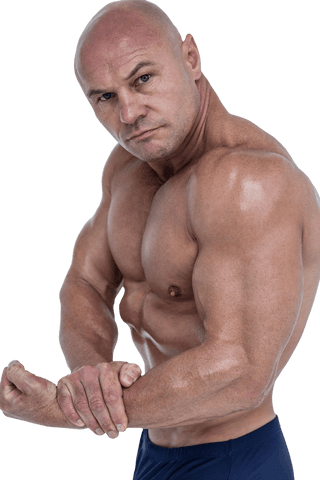 Transparent Muscular Man Flexing Arms Displaying Strength - Download Free Stock Videos Pikwizard.com