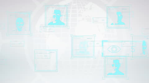 Digital Data Processing Animation on Global Interface