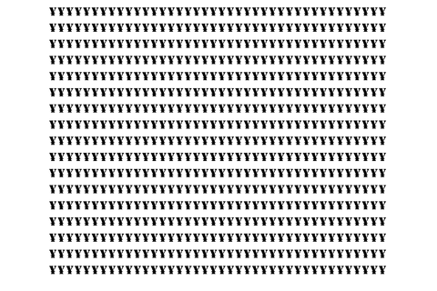 Transparent yen currency symbols in artistic arrangement