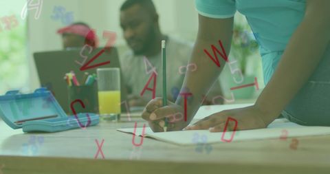 Schoolchildren Engaging in Interactive Digital Learning Environment