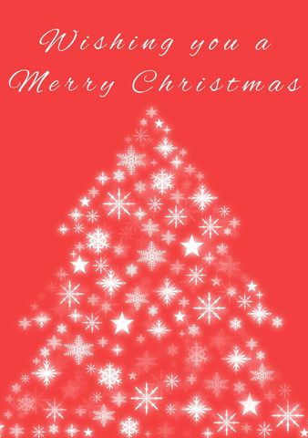 glowing christmas tree with festive holiday greeting - Download Free Stock Templates Pikwizard.com