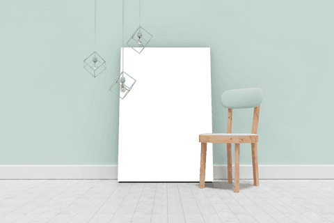 transparent background with chair and blank poster mockup scene - Download Free Stock Videos Pikwizard.com