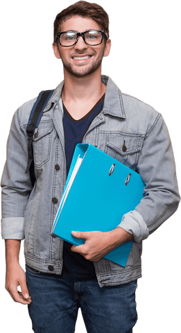 smiling student holding folder with transparent background - Download Free Stock Videos Pikwizard.com