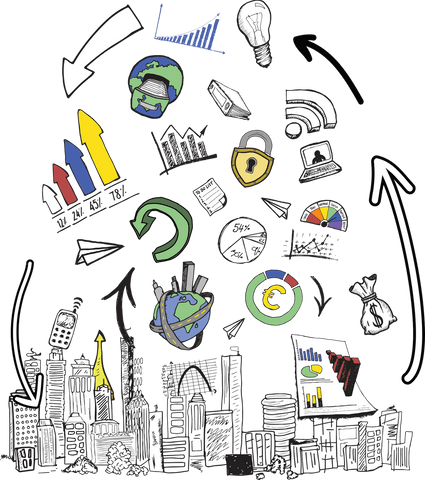 Transparent Business Doodles Over Cityscape Illustration - Download Free Stock Videos Pikwizard.com