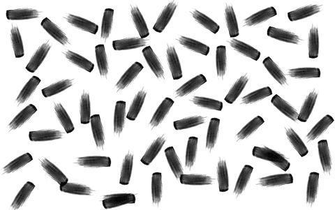 Vector Art of Abstract Black Shapes on Transparent Background