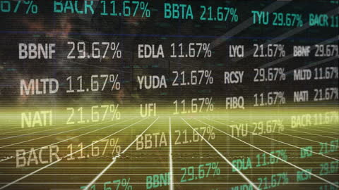 Futuristic Digital Stock Market Animation Display Hob