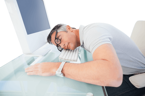 exhausted businessman sleeping on keyboard at transparent glass desk - Download Free Stock Videos Pikwizard.com