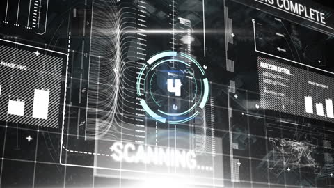 Futuristic Countdown on Digital Interface Background