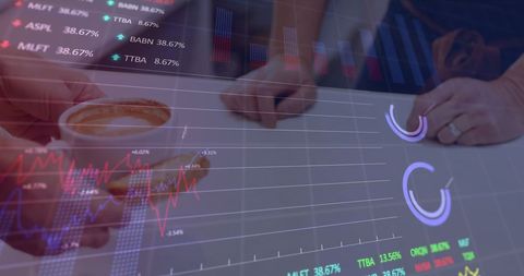 Digital payment technology with graph overlay