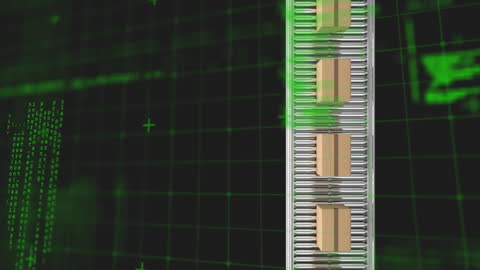 Digital Animation of Data Processed Conveyor Belt