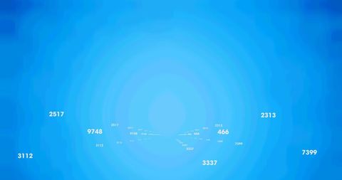 Global social media and communication concept with numbers
