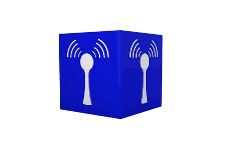 digital blue cube with network symbol on transparent background - Download Free Stock Videos Pikwizard.com