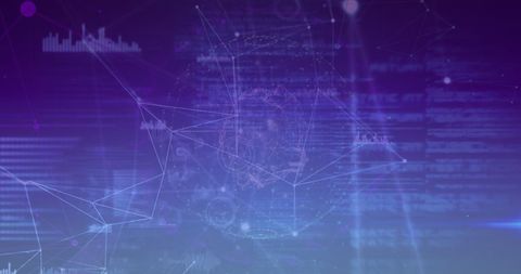 Abstract Digital Network with Data Processing Elements - Download Free Stock Images Pikwizard.com