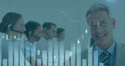 Diverse Team Analyzing Financial Data in Modern Business Environment