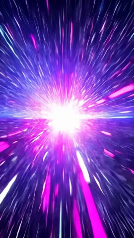 Vertical Neon Warp Burst Loop Video Pulsing Central Explosion Radiating Color Streaks