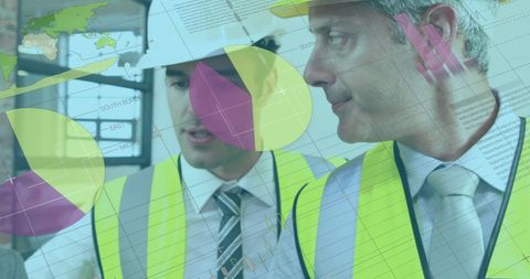 Engineers Analyzing Financial Charts at Construction Site - Download Free Stock Images Pikwizard.com