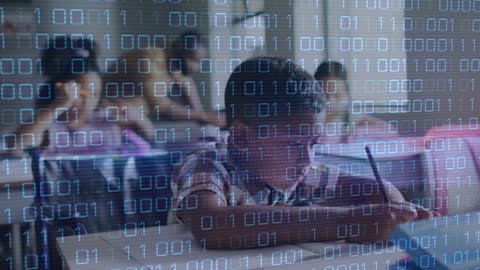 Innovative Education Concept with Data Overlay in Classroom