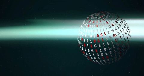 Binary Code Globe in Futuristic Digital Space - Download Free Stock Images Pikwizard.com