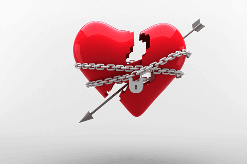 broken heart with chain and lock on transparent background - Download Free Stock Videos Pikwizard.com