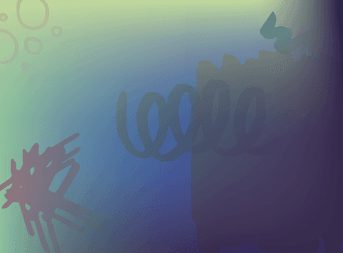 abstract art with gradient blue and green background on transparent canvas - Download Free Stock Videos Pikwizard.com