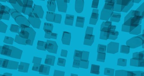 Abstract Geometric Shapes on Vibrant Cyan Background - Download Free Stock Images Pikwizard.com
