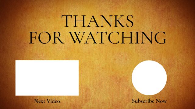 YouTube Video End Screen with Warm Thank You Message - Download Free Stock Videos Pikwizard.com