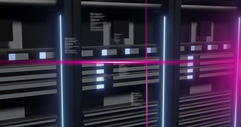 Futuristic Data Processing on Server Racks - Download Free Stock Images Pikwizard.com
