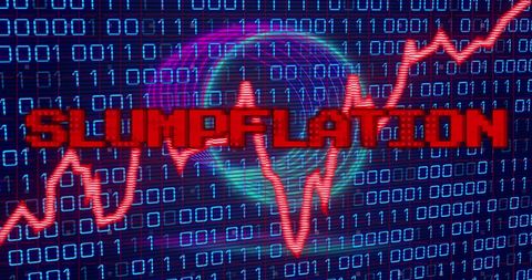 Digital Representation of Slumpflation with Data Visualization - Download Free Stock Images Pikwizard.com
