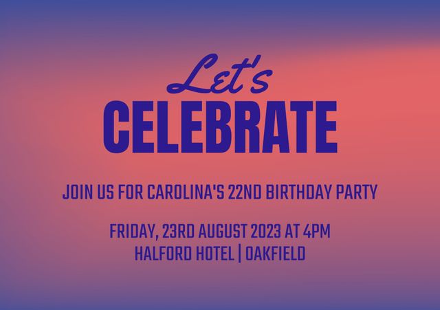 Stylish Invitation for 22nd Birthday Celebration - Download Free Stock Videos Pikwizard.com