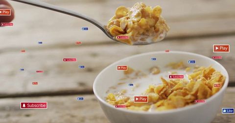 Modern Digital Subscriber Paradigm Over Breakfast Scene